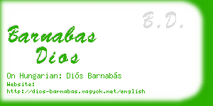 barnabas dios business card