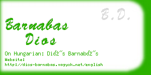 barnabas dios business card